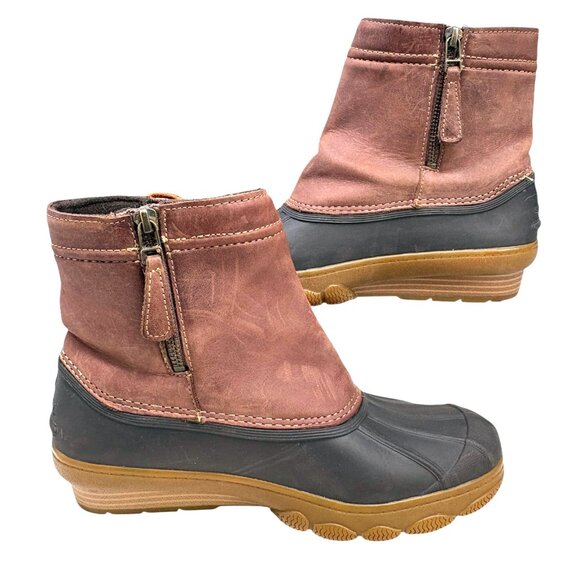 Sperry Top Sider Saltwater Brown Wedge Spray Duck Boot - Picture 10 of 10
